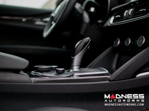 Alfa Romeo Stelvio Center Console Trim Set - Carbon Fiber - Two Piece Kit - Pre '20 - Feroce Carbon